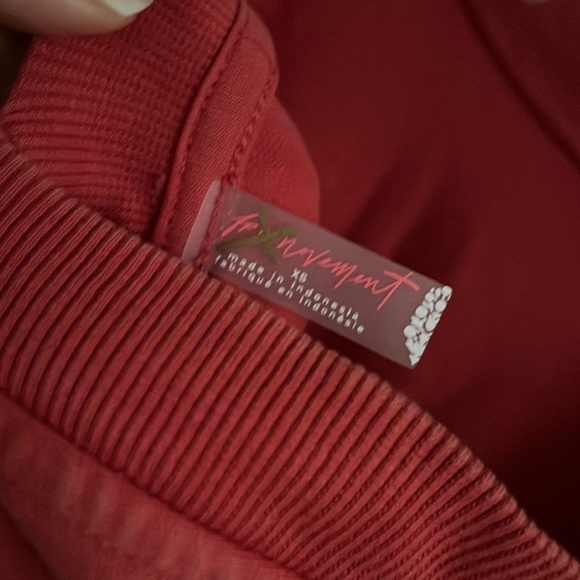 Free People Movement Red Oversized Lounge Top, NWOT - Picture 6 of 6